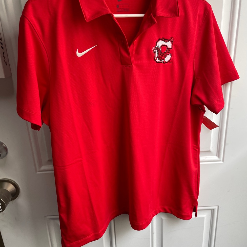 Nike scarlet red SUNY Cortland Red Dragons Dri-FIT performance polo shirt, large